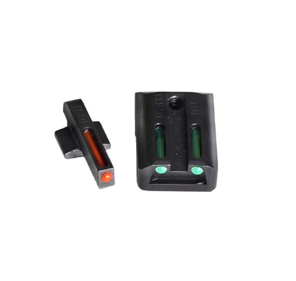 Magorui Fiber Optic Front Rear Sight Set Red Green Sight for 1911 CUT .270/.450 Handgun