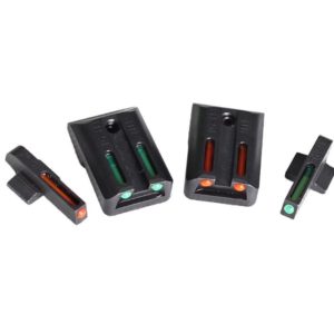 Magorui Fiber Optic Front Rear Sight Set Red Green Sight for 1911 CUT .270/.450 Handgun