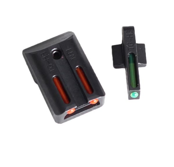 Magorui Fiber Optic Front Rear Sight Set Red Green Sight for 1911 CUT .270/.450 Handgun