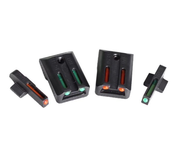 Magorui Fiber Optic Front Rear Sight Set Red Green Sight for 1911 CUT .270/.450 Handgun