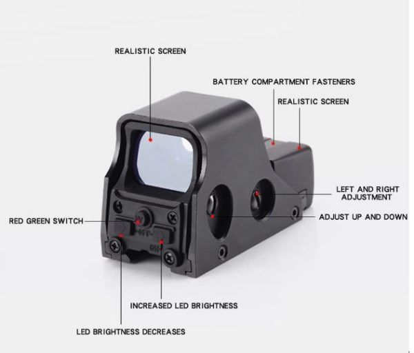 552 Red and Green Holographic Sight 20mm rail Tactical Scope Mounts