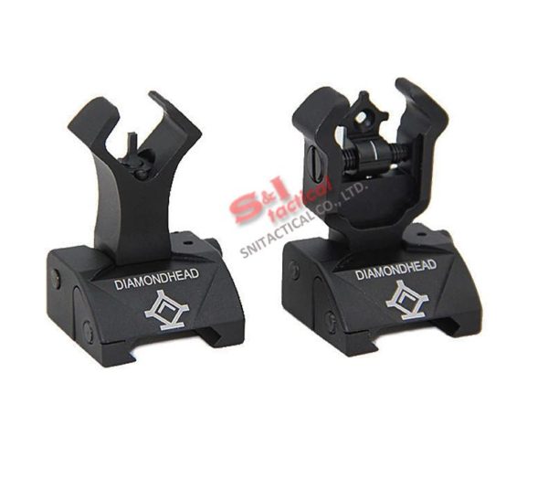 OEM Diamond Head Metal Iron Sights set front and rear