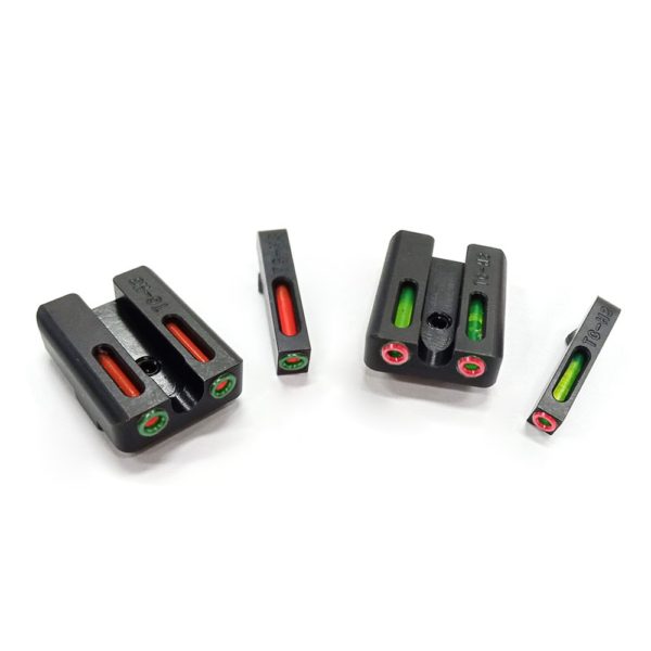 Tactical Fiber Optic Front and Rear red/green dot sights for Glock