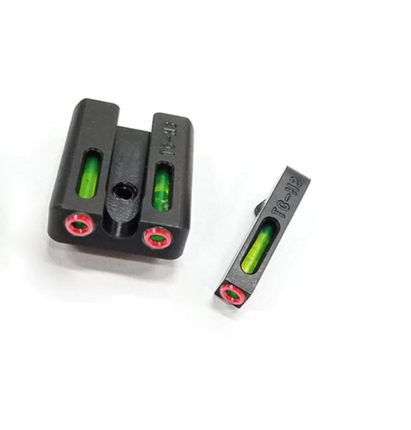 Tactical Fiber Optic Front and Rear red/green dot sights for Glock