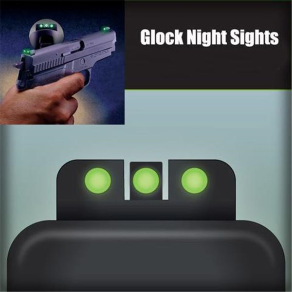 OEM Glock Night Glow Sight set Green Dot Glock 17/19/22/23/24/26/27/33/34/35