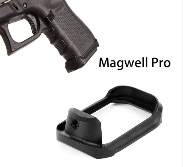 Black Magorui Glock PRO Plus Magwell for Glock 17 22 24 31 34 35 37 Gen 3-4