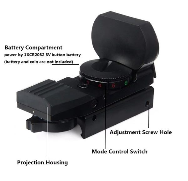 20mm Rail Holographic Red Dot Sight 4 Reticle tactical Scope