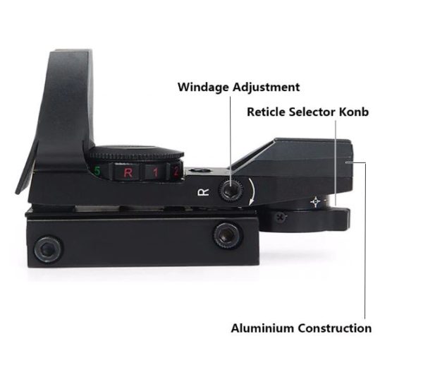 20mm Rail Holographic Red Dot Sight 4 Reticle tactical Scope