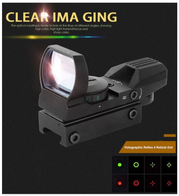 20mm Rail Holographic Red Dot Sight 4 Reticle tactical Scope