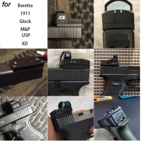 Optics Berreta 92 Colt 1911 Sig Sauer P226 Glock Mirco Red Dot Sight Plates