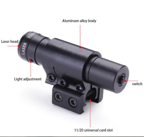 Tactical Red Laser Dot Sight For 20mm Rail Mount For Hunting Scope