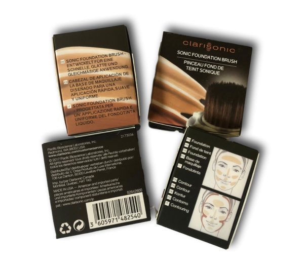 Clarisonic 2 Pk Sonic Foundation Brush Face Cleanser System Replacement Brush heads