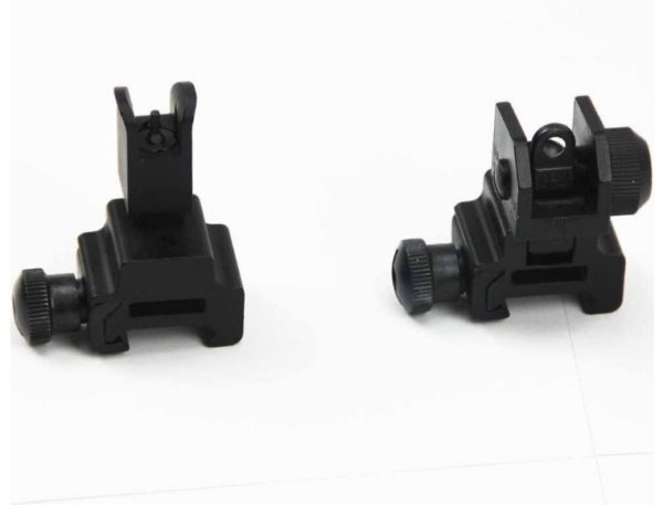 Magorui Tactical Iron Flip Up Front and Rear Iron Sight Backup Combo Set