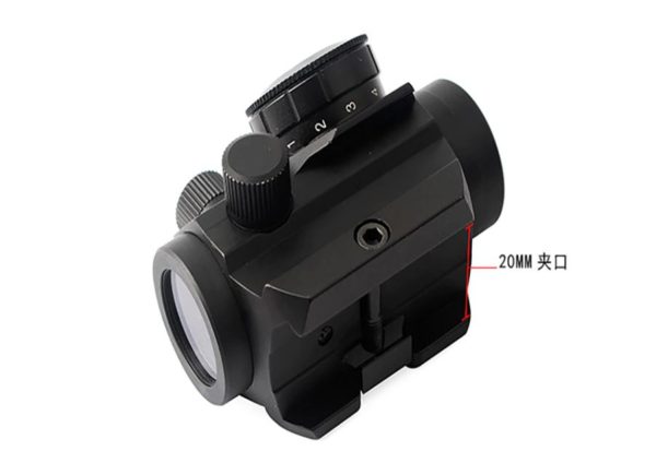 T1G Red Dot Sight 1X20 20mm Rail Mount & Increase Riser Rail Mount Red Dot scope