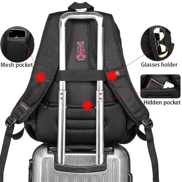 Men's 45L USB Backpack with Raincover