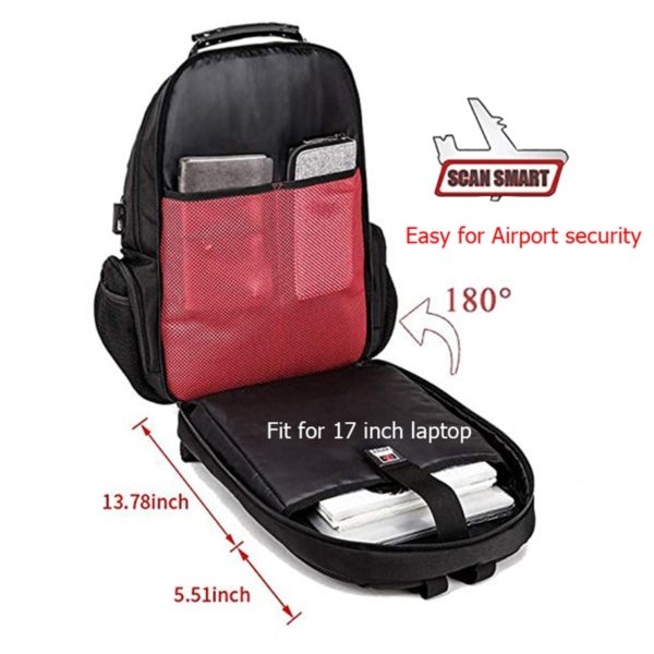 Men's 45L USB Backpack with Raincover