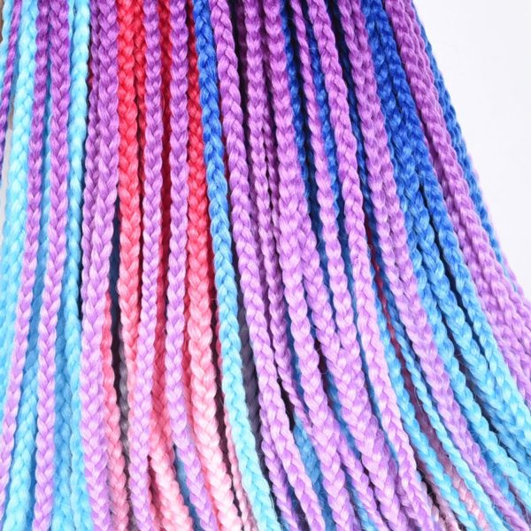 Ombre Crochet Box Braid Synthetic Hair Extensions Set - Image 8