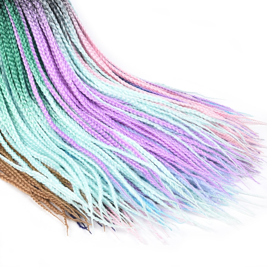 Wayfairmarket 10143-io2avj Ombre Crochet Box Braid Synthetic Hair Extensions Set  