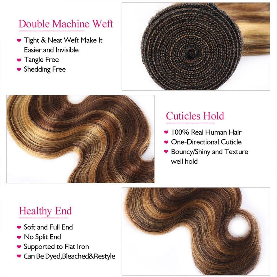 Wayfairmarket 10214-kfaqan Ombre Body Wave Bundles with Closure  