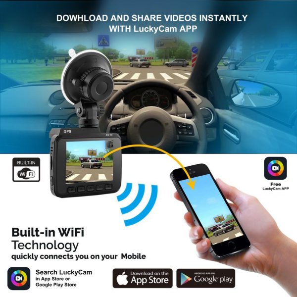 GPS WiFi Dash Camera Full HD