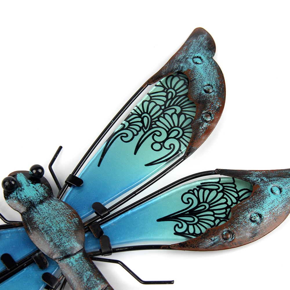 Wayfairmarket 10927-hogamb Metal Dragonfly Sculpture for Garden  