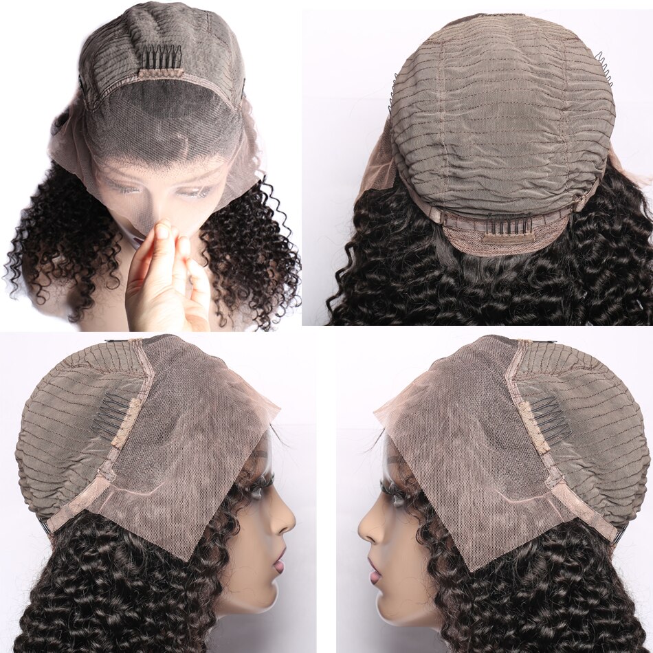 Wayfairmarket 12428-nrek84 Curly Human Hair 150 Density Wigs  