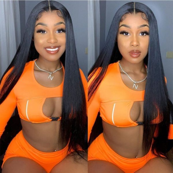 Straight Human Hair Lace Wig