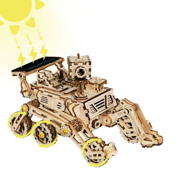Kid's Space Car Solar Power Wooden Toy