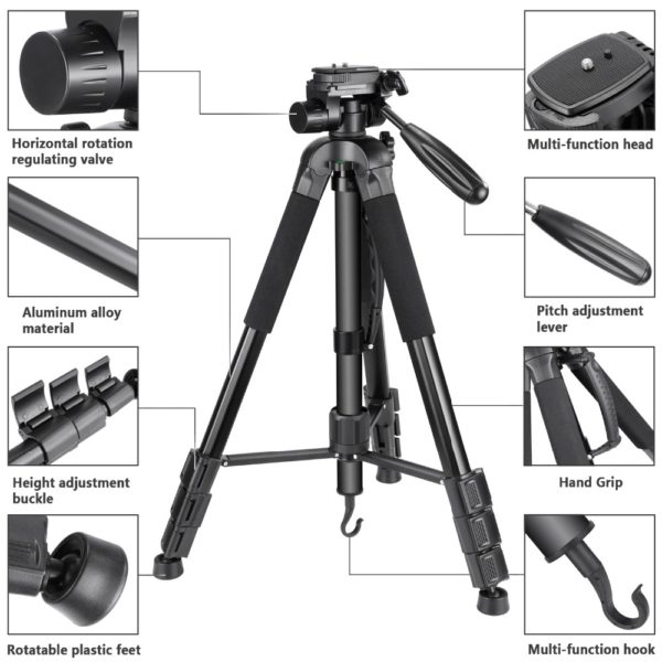 Aluminum 2-in-1 Camera Tripod