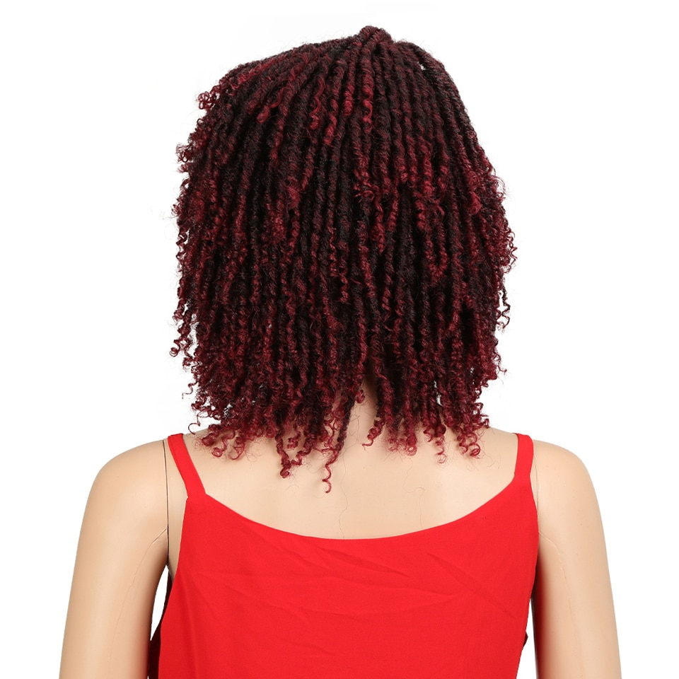 Wayfairmarket 13647-tbruks Ombre Short Kinky Curly Crochet Synthetic Hair Wig  