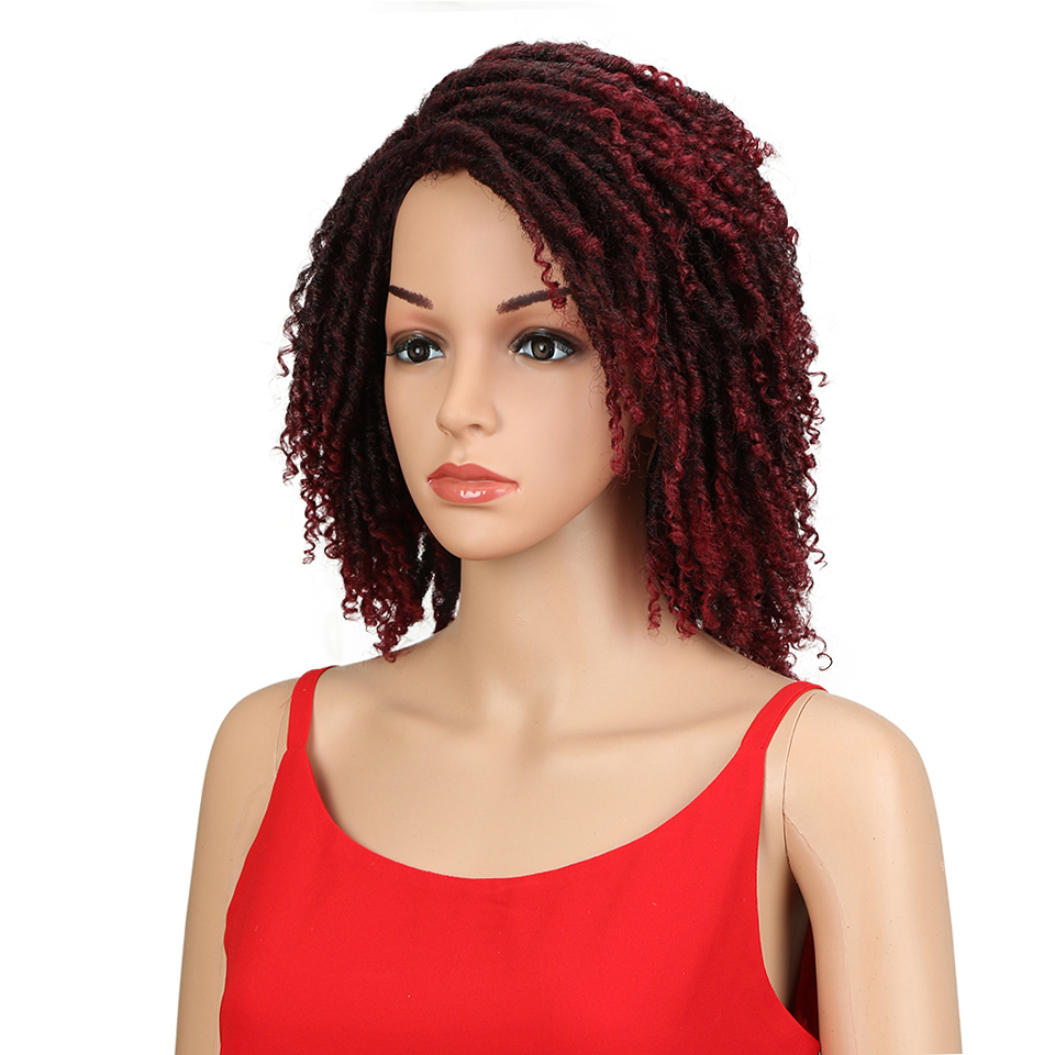 Wayfairmarket 13647-ugnhno Ombre Short Kinky Curly Crochet Synthetic Hair Wig  