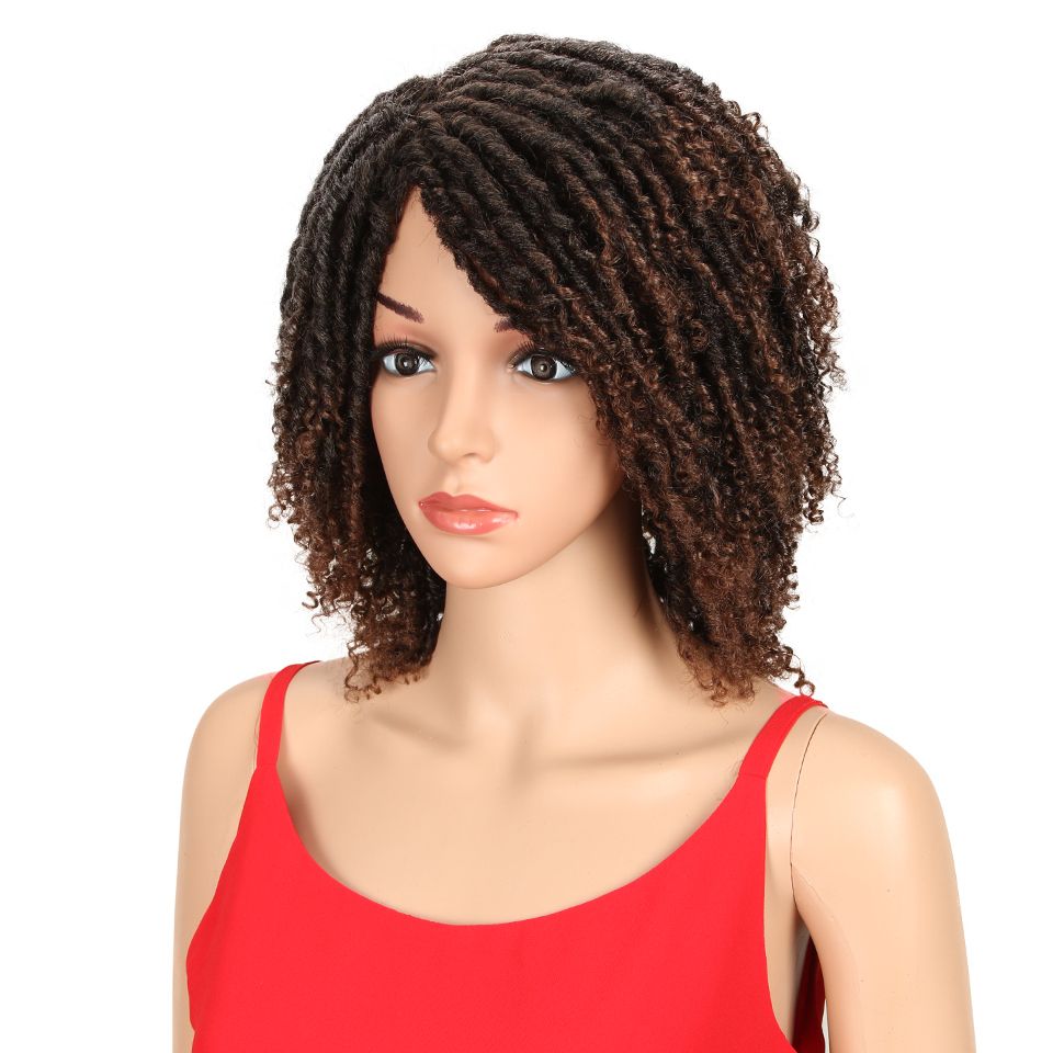 Wayfairmarket 13647-v1nquf Ombre Short Kinky Curly Crochet Synthetic Hair Wig  