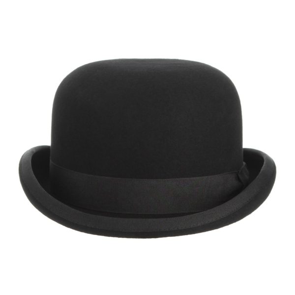 Men's Black Wool Bowler Hat - Image 3