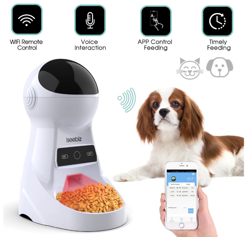 Wayfairmarket 13792-e4z9mx Automatic Pet Feeder with Voice Recording  