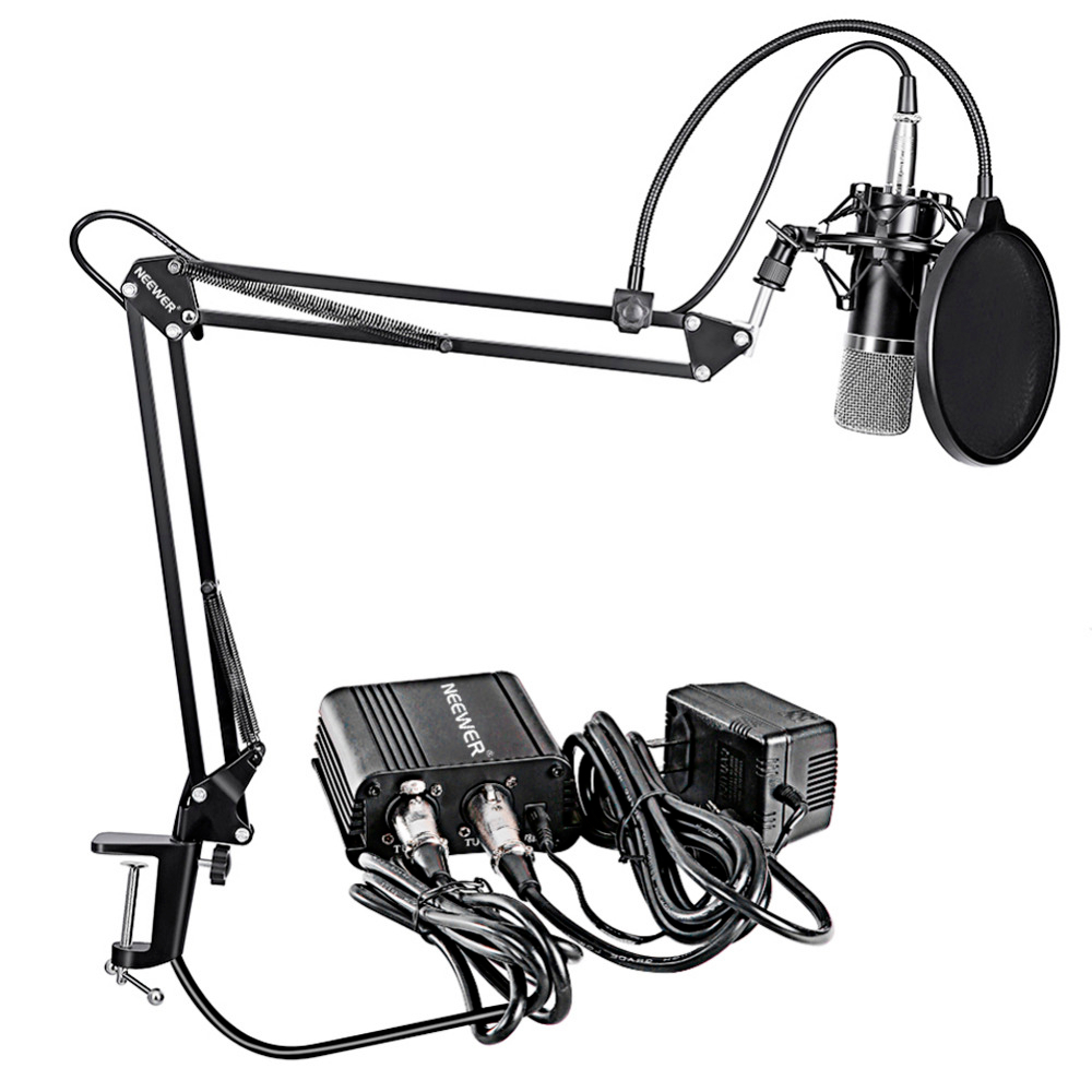 Wayfairmarket 14058-mkpa37 Professional Condenser Microphone, Stand, XLR Cable and Pop Filter  