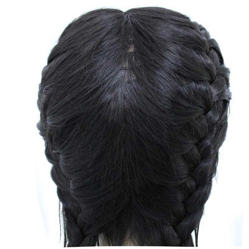 Wayfairmarket 14109-pyelj7 Black Long Braids Lace Front Synthetic Hair Wig  