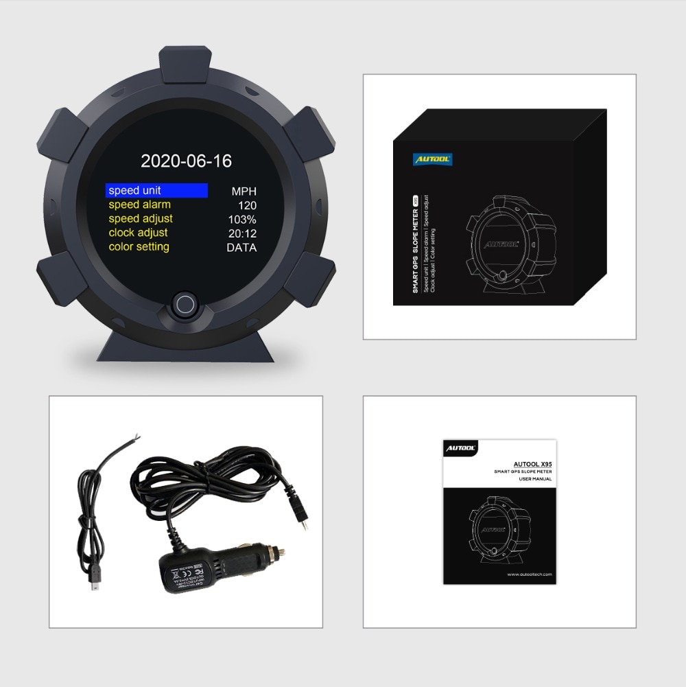 Wayfairmarket 14125-sxuhjs Multifunctional Speed GPS Inclinometer Car Compass  