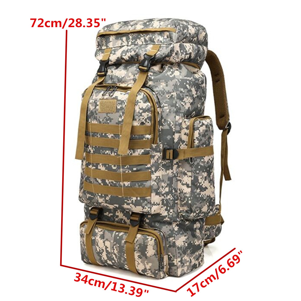 Wayfairmarket 14225-krupkc 80L Outdoor Military Oxford Backpack  