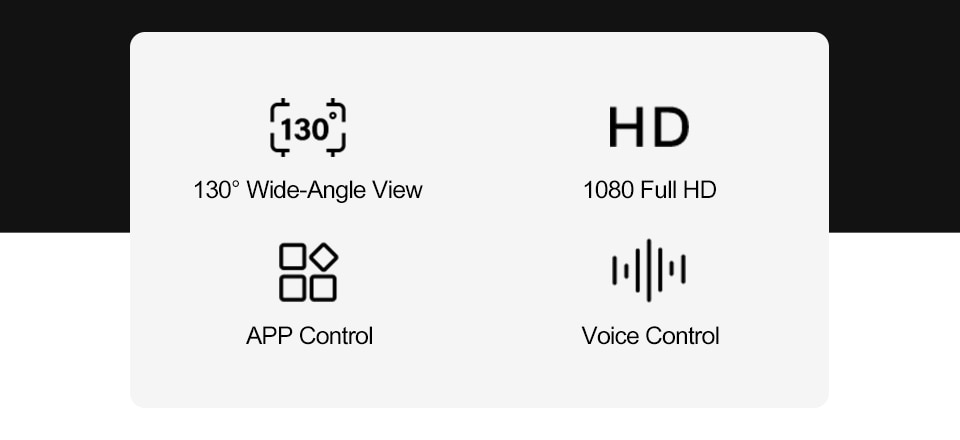 Wayfairmarket 1931-aozal9 Voice Control 1080P HD Night Vision Camera  