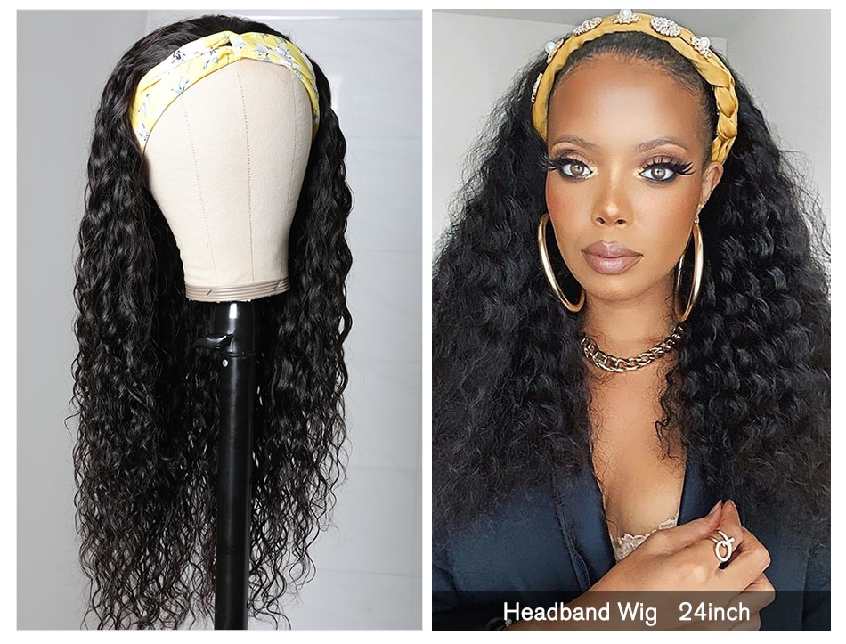 Wayfairmarket 2619-2hd3lm 100% Human Hair Grip Headband Wig  