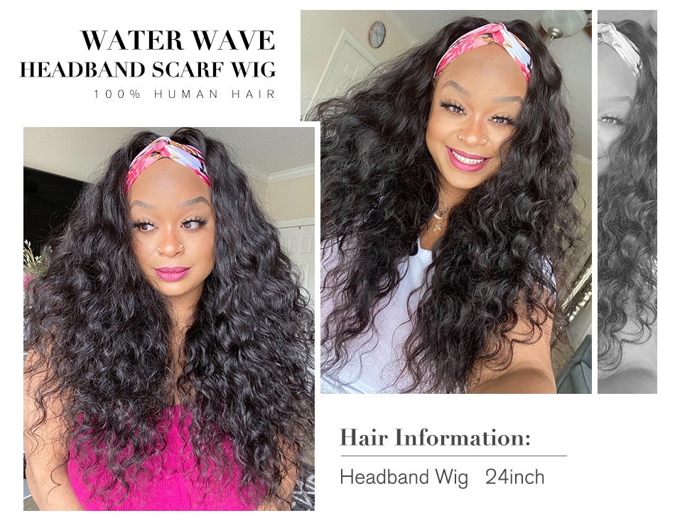 Wayfairmarket 2619-dzpo8m 100% Human Hair Grip Headband Wig  