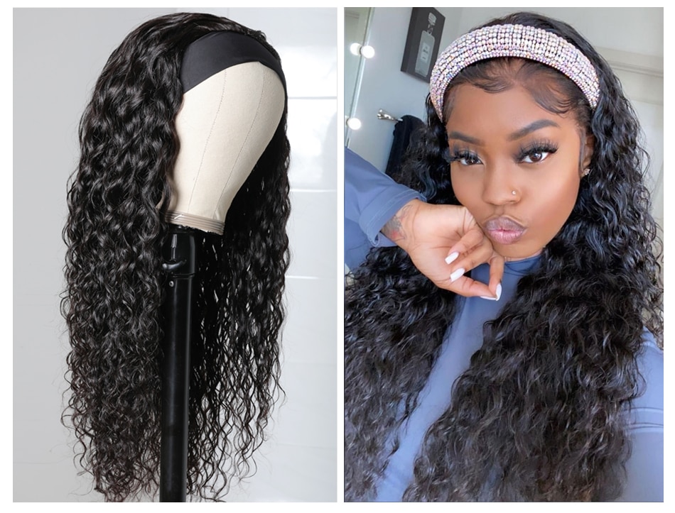 Wayfairmarket 2619-i9vzmy 100% Human Hair Grip Headband Wig  