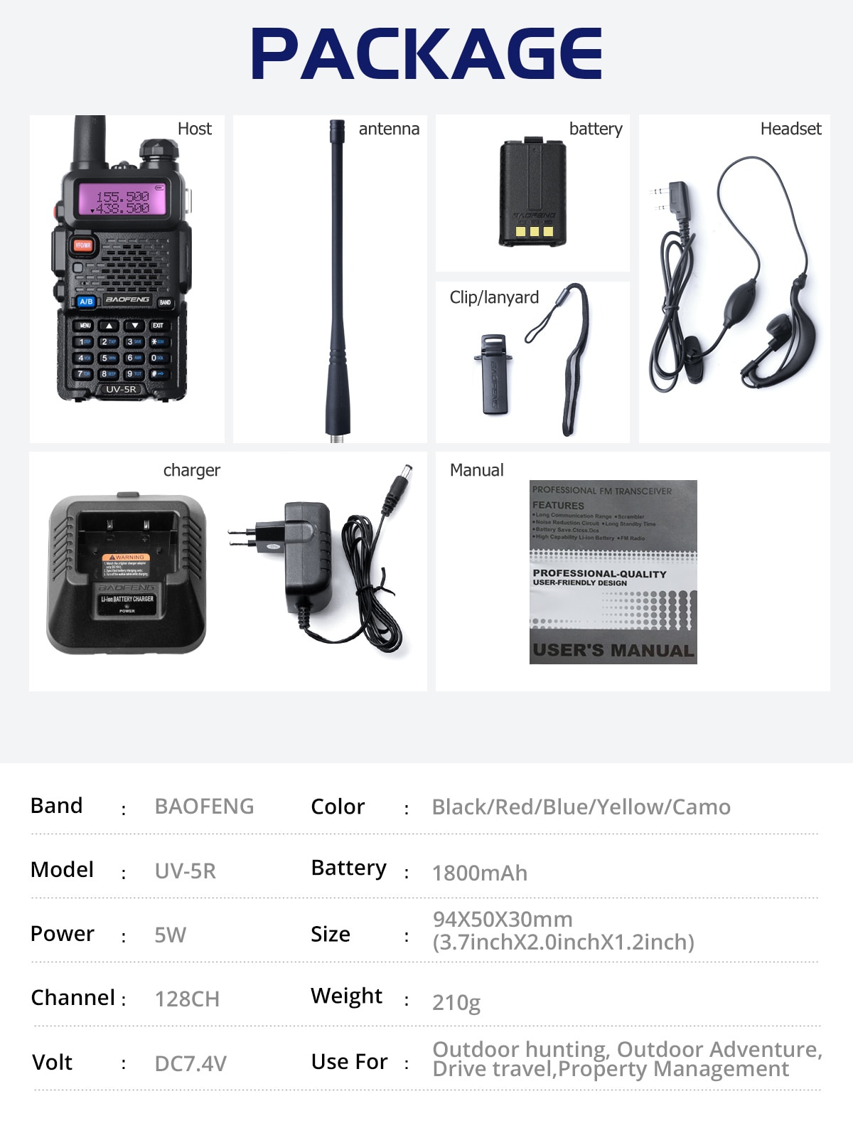 Wayfairmarket 2733-lhpaus Walkie-Talkie Professional Radio  