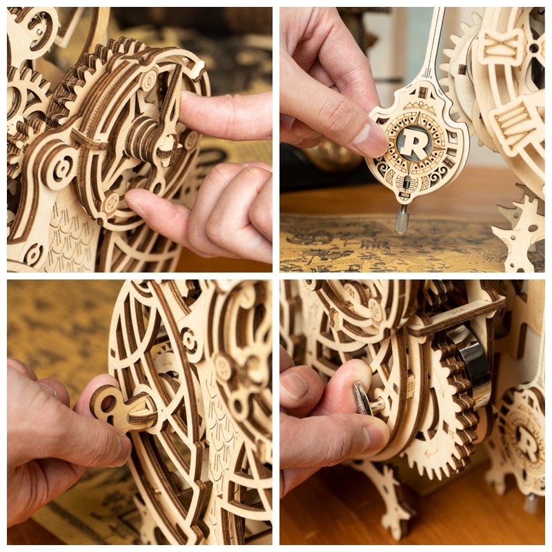 Wayfairmarket 2823-bdqgud DIY 3D Owl Clock Wooden Puzzle  