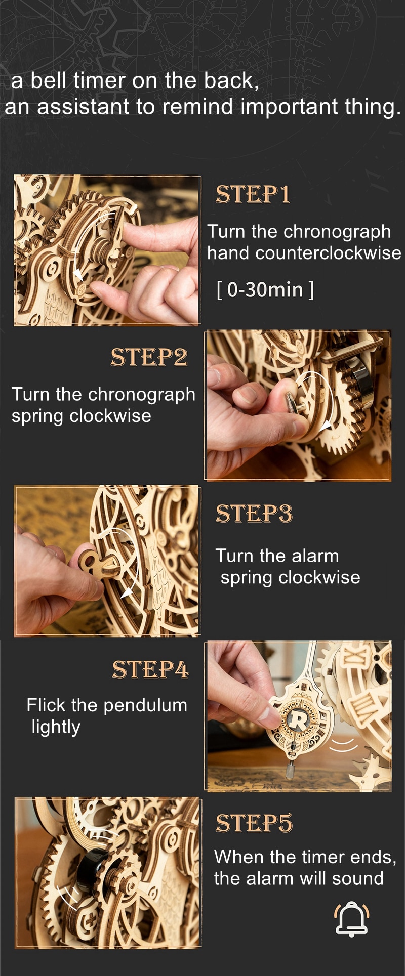 Wayfairmarket 2823-yxca2p DIY 3D Owl Clock Wooden Puzzle  
