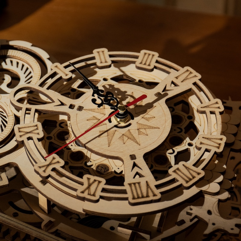 Wayfairmarket 2823-zcrdtd DIY 3D Owl Clock Wooden Puzzle  
