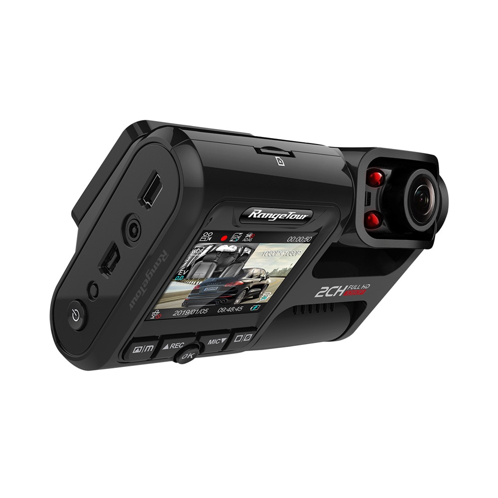 Wayfairmarket 3276-d06ha5 Dual Lens Car DVR with GPS  