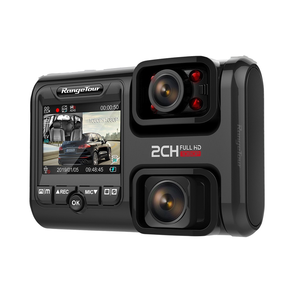 Wayfairmarket 3276-spgomz Dual Lens Car DVR with GPS  