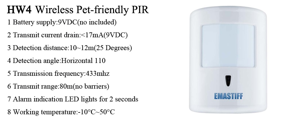 Wayfairmarket 3803-4x5wze Wireless SIM GSM Home Security System  