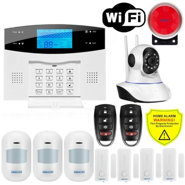 IOS Android APP Wired Wireless Home Security System